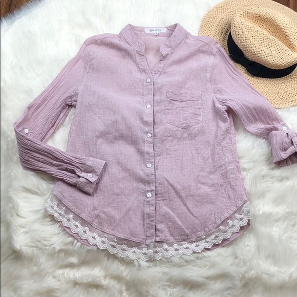 Eden & Olivia Tops - Eden & Olivia Light Pink Shirts